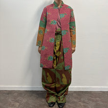 Load image into Gallery viewer, Trench  Damodara in tessuto Kantha indiano