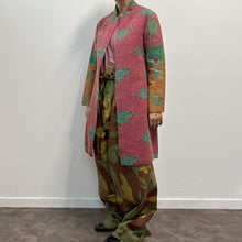 Load image into Gallery viewer, Trench  Damodara in tessuto Kantha indiano