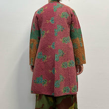 Load image into Gallery viewer, Trench  Damodara in tessuto Kantha indiano