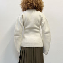 Load image into Gallery viewer, Maglione  maglificio Sala a coste bianco