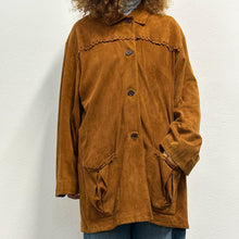 Load image into Gallery viewer, Giacca in camoscio Mario Valentino anni ’80 – Over Marrone Medio