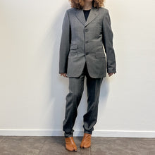 Load image into Gallery viewer, Completo sartoriale e rifinito a mano check grigio