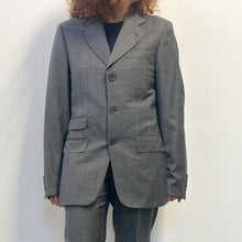 Load image into Gallery viewer, Completo sartoriale e rifinito a mano check grigio