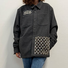 Load image into Gallery viewer, Camicia Work con inserti di tappezzeria vintage