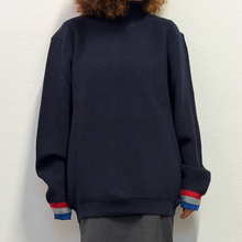 Load image into Gallery viewer, Maglione dolcevita blu navy
over