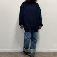 Load image into Gallery viewer, Maglione dolcevita blu navy over