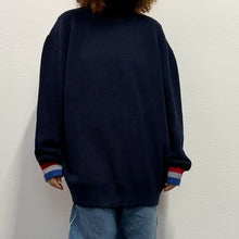 Load image into Gallery viewer, Maglione dolcevita blu navy over