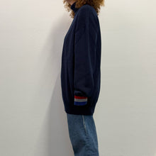 Load image into Gallery viewer, Maglione dolcevita blu navy over