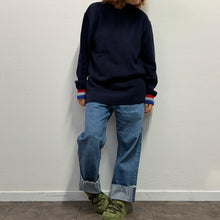 Load image into Gallery viewer, Maglione dolcevita blu navy