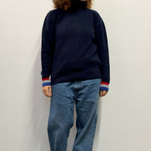 Load image into Gallery viewer, Maglione dolcevita blu navy