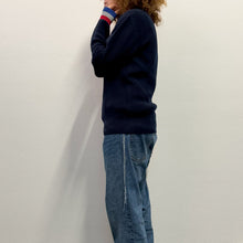 Load image into Gallery viewer, Maglione dolcevita blu navy