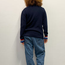 Load image into Gallery viewer, Maglione dolcevita blu navy