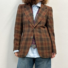 Load image into Gallery viewer, Giacca check marrone 70s