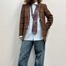 Load image into Gallery viewer, Giacca check marrone 70s