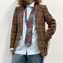 Load image into Gallery viewer, Giacca check marrone 70s