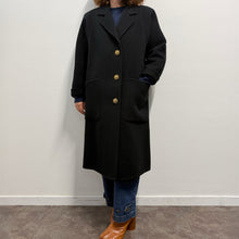 Load image into Gallery viewer, cappotto nero doppiato