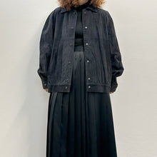 Load image into Gallery viewer, Giacca camoscio blu 90s