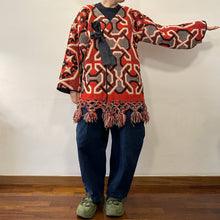 Load image into Gallery viewer, K-drama giacca Jeogori coreana realizzata con coperta abruzzese vintage

