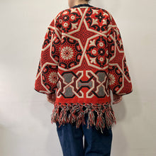 Load image into Gallery viewer, K-drama giacca Jeogori coreana realizzata con coperta abruzzese vintage