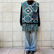 Load image into Gallery viewer, K-COPRIMI gilet nero/azzurro/bianco