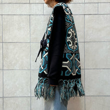 Load image into Gallery viewer, K-COPRIMI gilet nero/azzurro/bianco