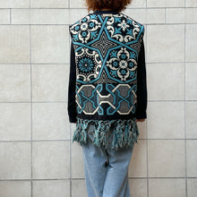 Load image into Gallery viewer, K-COPRIMI gilet nero/azzurro/bianco