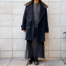 Load image into Gallery viewer, Cappotto Max Mara nero 90s
