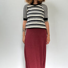 Load image into Gallery viewer, Maglia a righe nero opaco/bianco