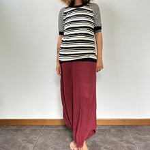 Load image into Gallery viewer, Maglia a righe nero opaco/bianco
