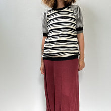 Load image into Gallery viewer, Maglia a righe nero opaco/bianco