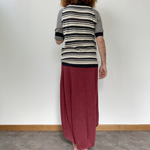 Load image into Gallery viewer, Maglia a righe nero opaco/bianco