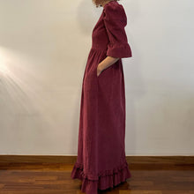 Load image into Gallery viewer, Abito Batsheva color bordeaux a coste