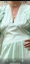 Load image into Gallery viewer, Slip Dress sartoriale latte menta 50s/60s