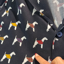 Load image into Gallery viewer, Camicia Fila blu stampa cani 90s