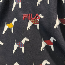 Load image into Gallery viewer, Camicia Fila blu stampa cani 90s