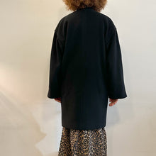 Load image into Gallery viewer, Cappotto Genny by Gianni Versace nero primi 80s
