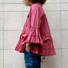 Load image into Gallery viewer, Camicia con balze rosso lampone Y2K