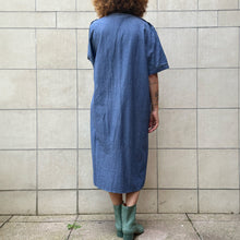 Load image into Gallery viewer, Abito a camicia color denim 80s