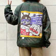 Load image into Gallery viewer, Collezione Kawaii giacca upcycling mimetica nylon riciclato con toppa ANPAMAN