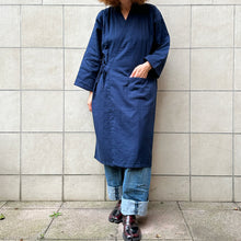 Load image into Gallery viewer, Yukata blu con stampa Onda