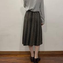 Load image into Gallery viewer, Gonna sartoriale in velluto nera stampe fiori 80s