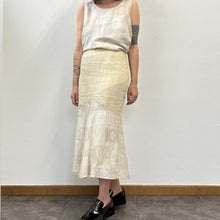 Load image into Gallery viewer, Completo top e gonna color ecru fine 80s