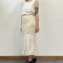 Load image into Gallery viewer, Completo top e gonna color ecru fine 80s