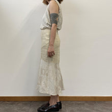 Load image into Gallery viewer, Completo top e gonna color ecru fine 80s