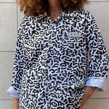 Load image into Gallery viewer, completo divisa stampa bianca nera vintage