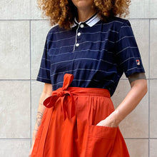 Load image into Gallery viewer, Polo Fila blu a righe 80s