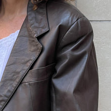 Load image into Gallery viewer, Giacca pelle marrone 80s