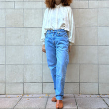 Load image into Gallery viewer, Camicia seta jacquard bianca 80s