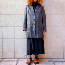 Load image into Gallery viewer, Blazer nero in pelle 90s