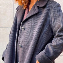 Load image into Gallery viewer, Cappotto sartoriale grigio / nero 60s/70s